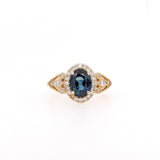 Vintage-Style Oval Cut Semi-Mount Ring in Solid 14K Gold with Natural Diamonds – Sizes 7x5mm, 8x6mm & 9x7mm