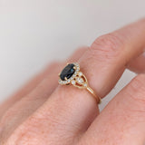 Vintage-Style Oval Cut Semi-Mount Ring in Solid 14K Gold with Natural Diamonds – Sizes 7x5mm, 8x6mm & 9x7mm
