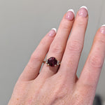 5.3ct Madagascar Ruby Ring w Earth Mined Diamonds in Solid 14K Gold | Round 10mm