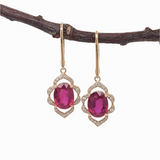 Oval Earrings Semi Mount w Earth Mined Diamonds