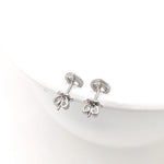 Ruby Dangle Earrings w Earth Mined Diamonds in Solid 14K White Gold | Oval 10x8