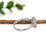 1ct Tanzanite Ring w Earth Mined Diamonds in Solid 14K White Gold | Round 6mm