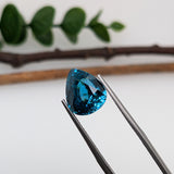 Natural Pear Cut London Blue Topaz – Calibrated Loose Faceted Gemstone for Jewelry Making