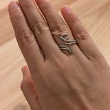 14K Yellow and White Gold Ruby and Diamond Snake Ring