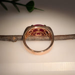 winsome 14k rose gold 6.26cts star ruby diamond ring