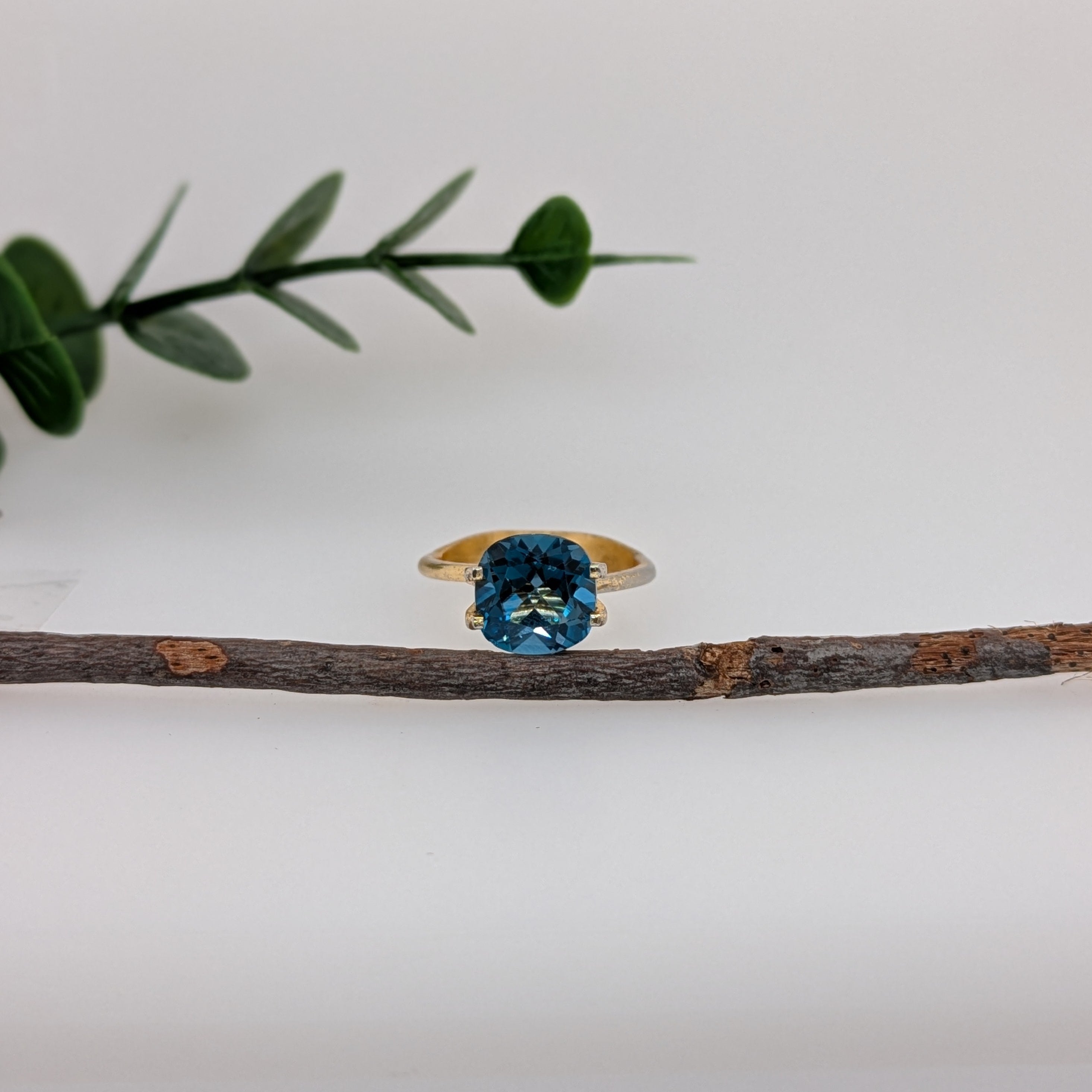 Square Cushion Cut London Blue Topaz Loose Gemstone