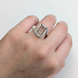 Sukriti 14K Solid Gold Ring Setting with Diamonds | CU 11x8mm