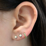 14K Gold Everyday Wear Huggies Hoop Earrings for Women and Girls