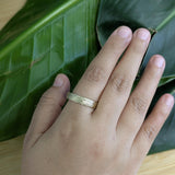 Krrish Solid 14K Gold Nature-Inspired Tree Bark Men’s Ring
