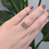 Isla 14K Solid Gold Ring Setting with Natural Diamonds | EM 8x6mm | Customizable