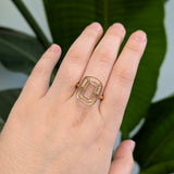 Teresa 14K Solid Gold Solitaire Ring Mount | Cushion 16x12mm