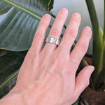 14K white gold men's lab grown diamond wedding band