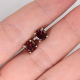 Natural Round Brilliant Cut Red Garnet – Calibrated Loose Faceted Gemstone for Jewelry Making