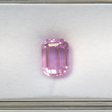 Natural Kunzite, Untreated Kunzite 8.98ct Emerald Cut 12.7x9.4mm - Collector Quality Loose Gemstone