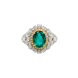Exceptional GIA Certified Emerald in a Bespoke Heirloom Setting