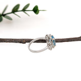 2ct Santa Maria Aquamarine Ring w Natural Diamonds in Solid 14K Gold Oval 10x8mm