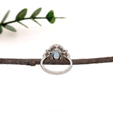 2ct Santa Maria Aquamarine Ring w Natural Diamonds in Solid 14K Gold Oval 10x8mm