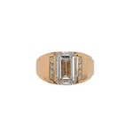 ivan statement men's 14k gold lab diamond ring with natural diamond accents