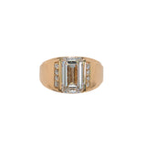 ivan statement men's 14k gold lab diamond ring with natural diamond accents