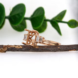 Beautiful Double Baguette Ring Semi Mount w Diamond Accents
