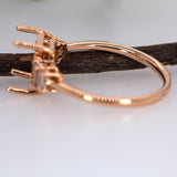 Beautiful Double Baguette Ring Semi Mount w Diamond Accents