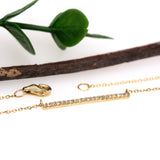 Dainty Pave Diamond Bar Necklace