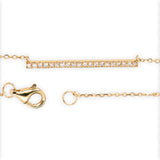Dainty Pave Diamond Bar Necklace