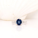 1.5ct Blue Sapphire Ring with Diamond Accents