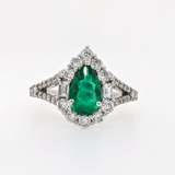 Ring Semi Mount with Baguette & Round Diamond Accents