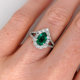 Ring Semi Mount with Baguette & Round Diamond Accents