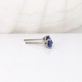 Tanzanite Round Martini Stud Earrings | Solitaire Studs