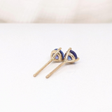 Tanzanite Round Martini Stud Earrings | Solitaire Studs