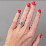 Statement Pear Cut Ring Semi Mount w Diamond Accents