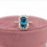 Statement Ring Semi Mount w Baguette Diamond Accents