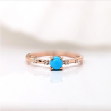 Dainty Ring Semi Mount w Diamond Accents