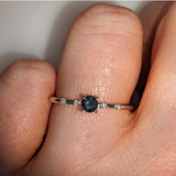 Dainty Ring Semi Mount w Diamond Accents