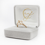 Cushion Cut Ring Semi Mount w Diamond Accents