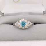 Rihanna 14K Solid Gold Ring Setting with Diamonds | Round 4mm 5mm