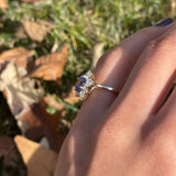 2.3ct Snowflake Tanzanite Ring w Earth Mined Diamonds in Solid 14k Yellow Gold | Round 8.3mm | Snowflake Inspired | December Birthstone