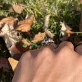 2.3ct Snowflake Tanzanite Ring w Earth Mined Diamonds in Solid 14k Yellow Gold | Round 8.3mm | Snowflake Inspired | December Birthstone