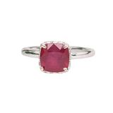 1.7ct Stunning Red Ruby Diamond Halo Ring