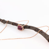 1.6ct Timeless Ruby Necklace w Diamond Halo