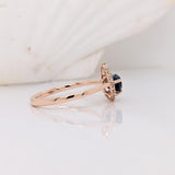 Trillion Sapphire Ring w Diamond Accents