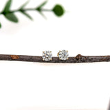 Lab Diamond Stud Earrings in 14K Solid Gold | Round Shape 5mm 6mm | Customizable
