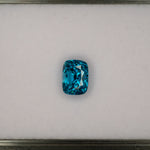natural cambodian blue zircon cushion loose gemstone