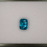 natural cambodian blue zircon cushion loose gemstone