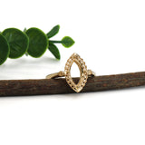 shine forever 14k gold mount ring