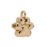14K Yellow Gold  Paw Shaped Locket | 14mm