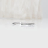 Open Band Stackable Diamond Ring with Natural Diamond Accents in Solid 14K Gold