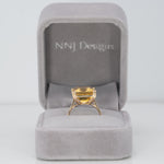 14K yellow gold citrine ring